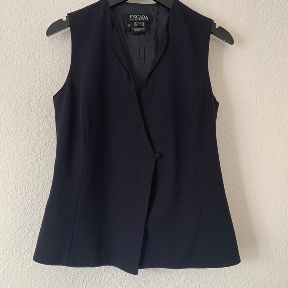 Escada Wool black Vest size 4 (34) - Picture 2 of 11